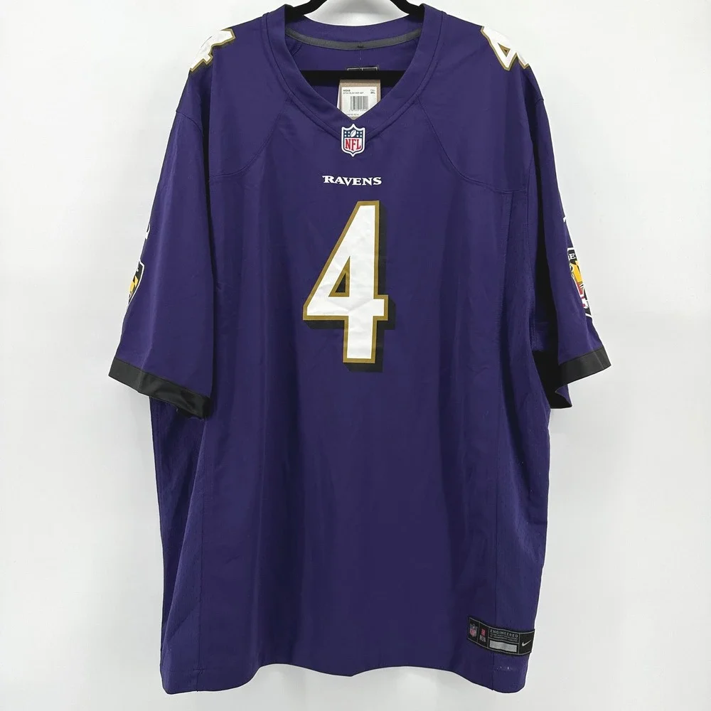 Nike Baltimore Ravens Zay Flowers Purple Game Jersey Mens 3XL 67NM-BLGH-8GF-00P